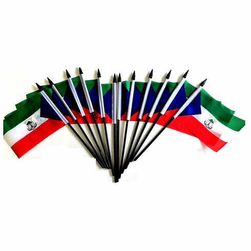 Equatorial Guinea Polyester Table Flags - 12 Per Pack