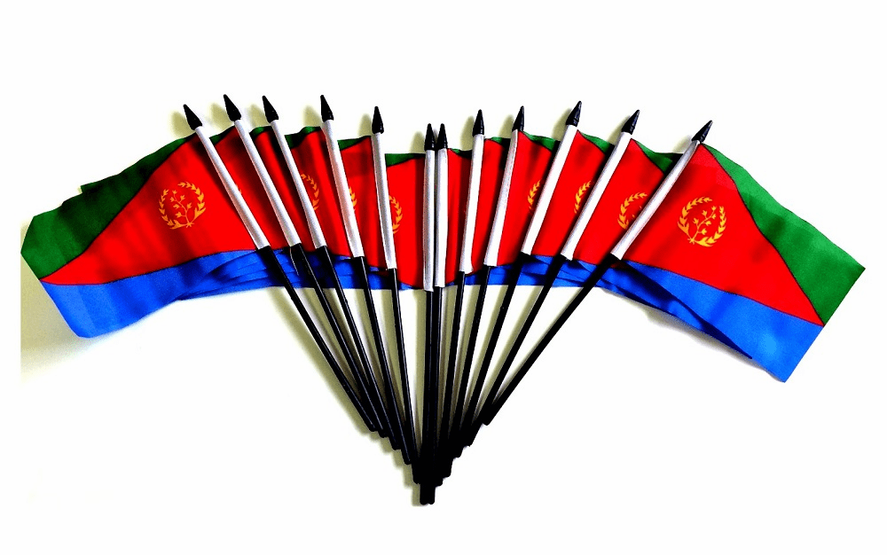 Eritrea Polyester Table Flags - 12 Per Pack