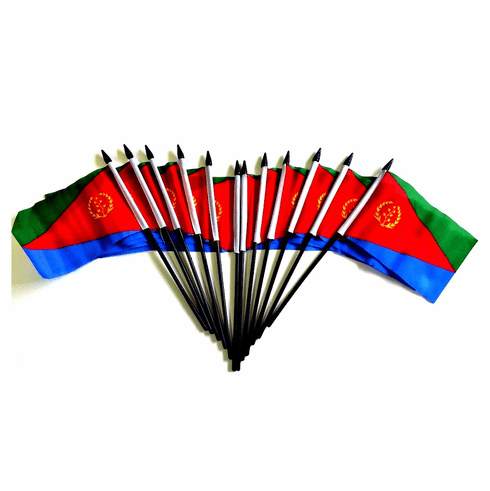 Eritrea Polyester Table Flags - 12 Per Pack