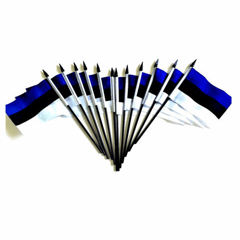 Estonia Polyester Table Flags - 12 pack