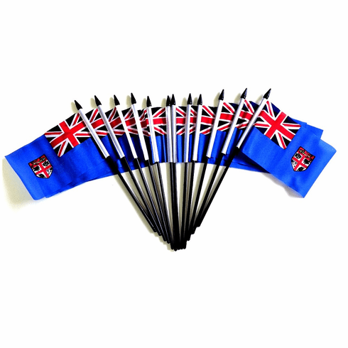 Fiji Polyester Table Flags - 12 pack