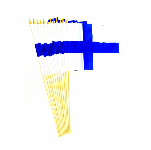 Finland 12" x 18" Stick Flags