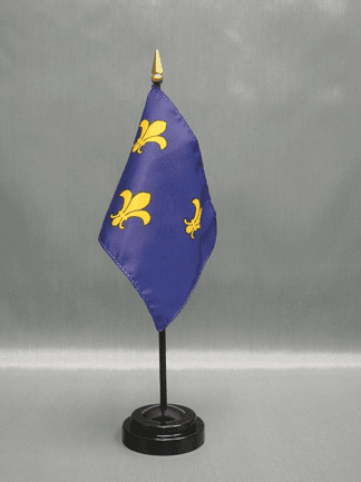 Fleur-De-Lis Blue 3 Miniature Flag