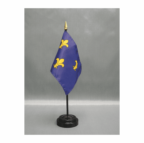 Fleur-De-Lis Blue 3 Miniature Flag