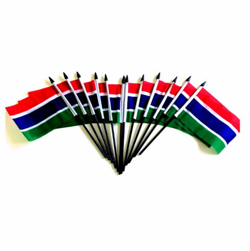 Gambia Polyester Table Flags - 12 Per Pack