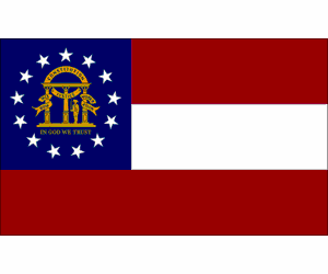 Georgia Polyester Flag - 3 X 5
