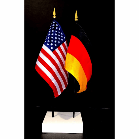 Germany and US Flag Desk Set