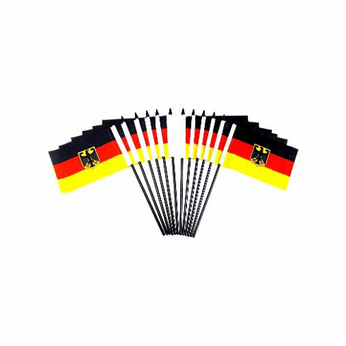 Germany with Eagle Polyester Table Flags - 12 pack