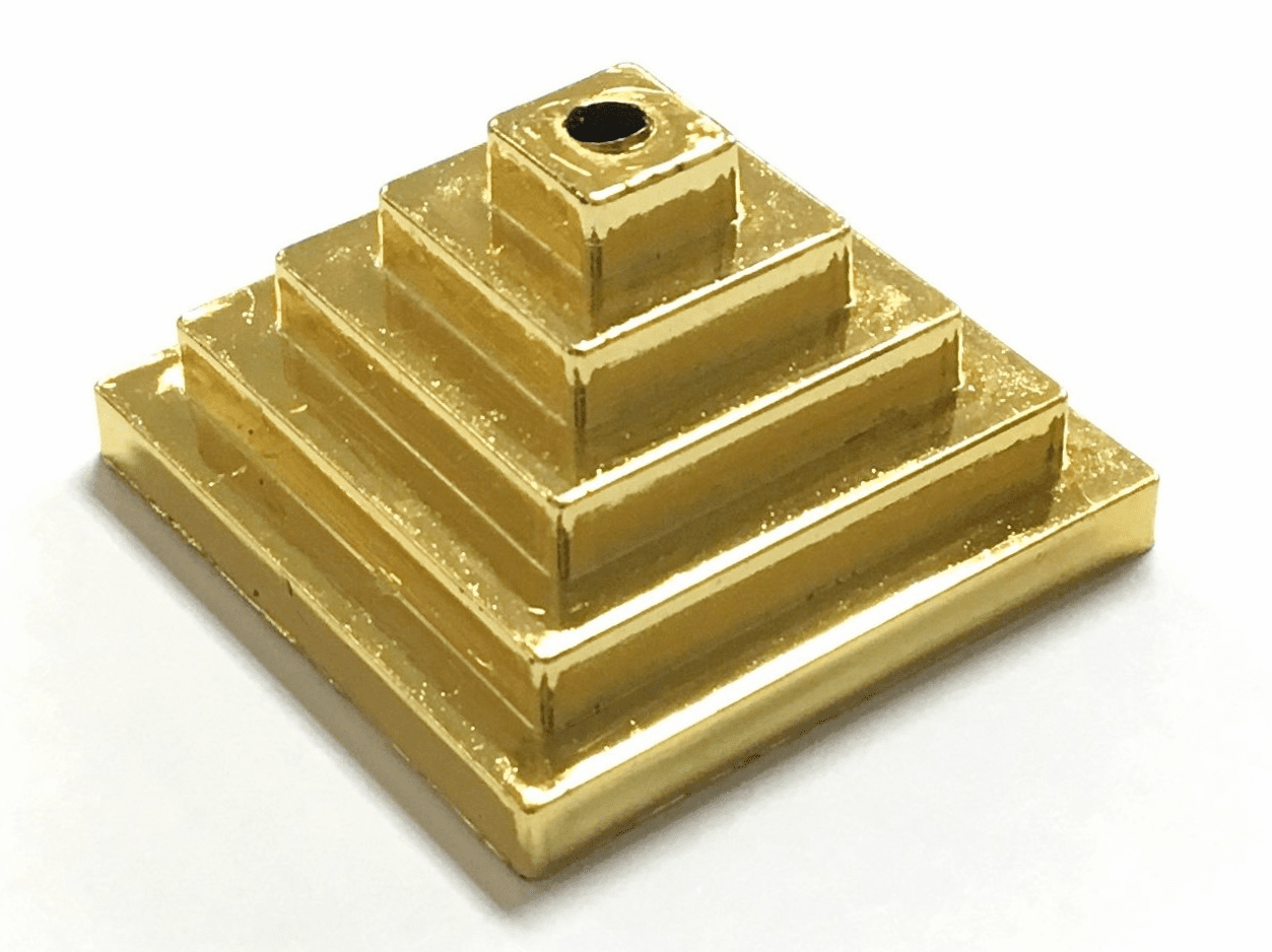Gold Pyramid Plastic Flag Stand