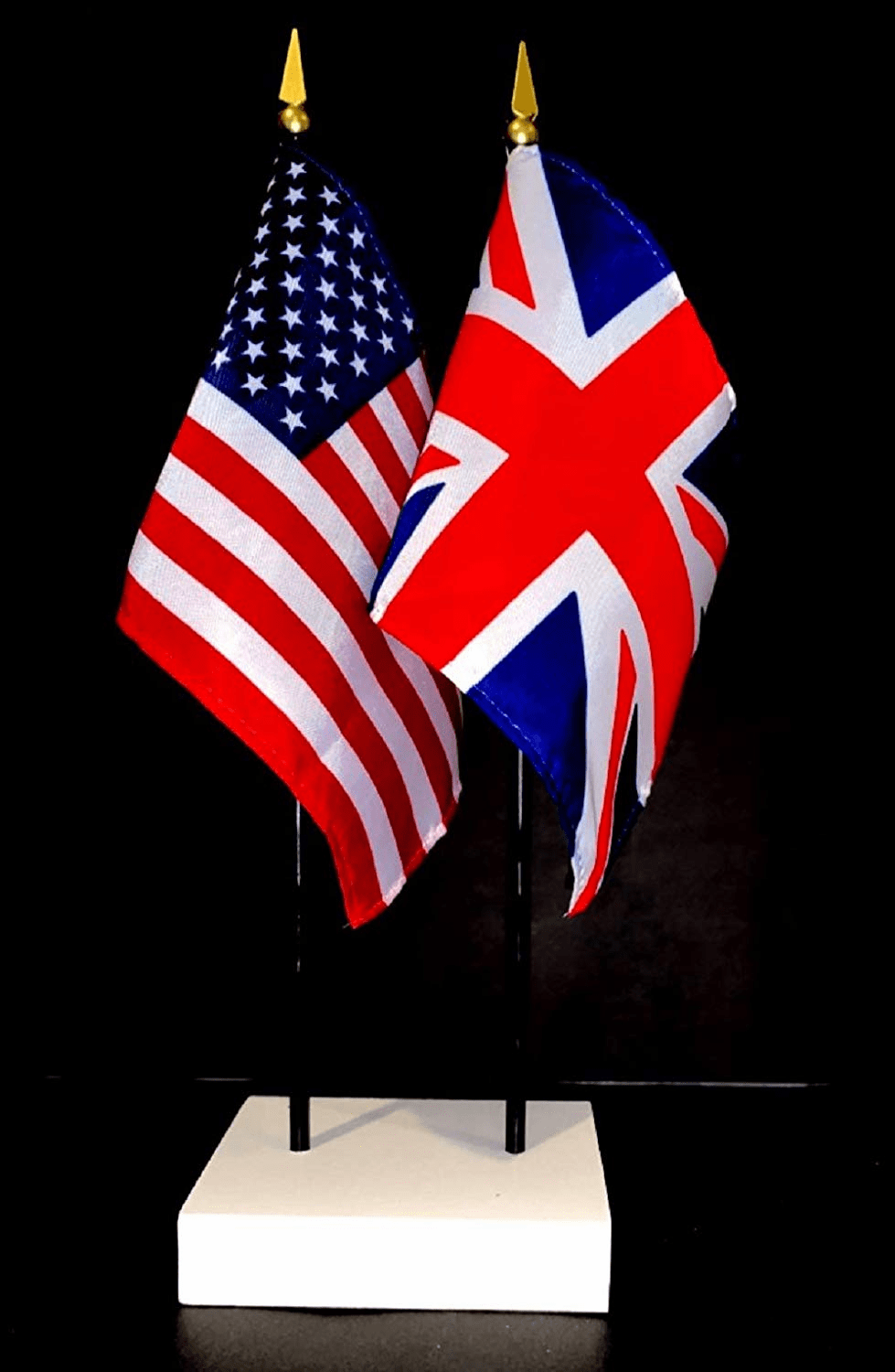 Great Britain and US Flag Desk Set