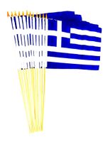 Greece 12" x 18" Stick Flags