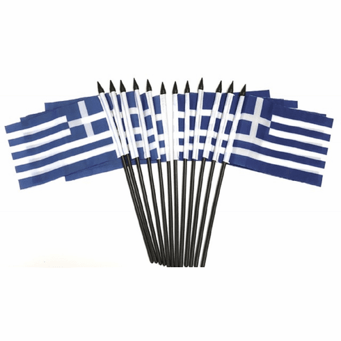 Greece Polyester Table Flag - 12 per pack