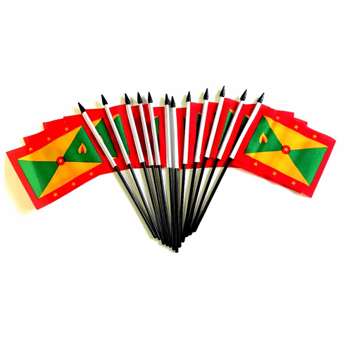 Grenada Polyester Table Flags - 12 Per Pack