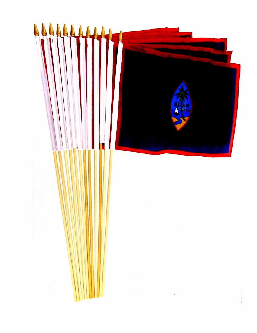 Guam 12" x 18" Stick Flags