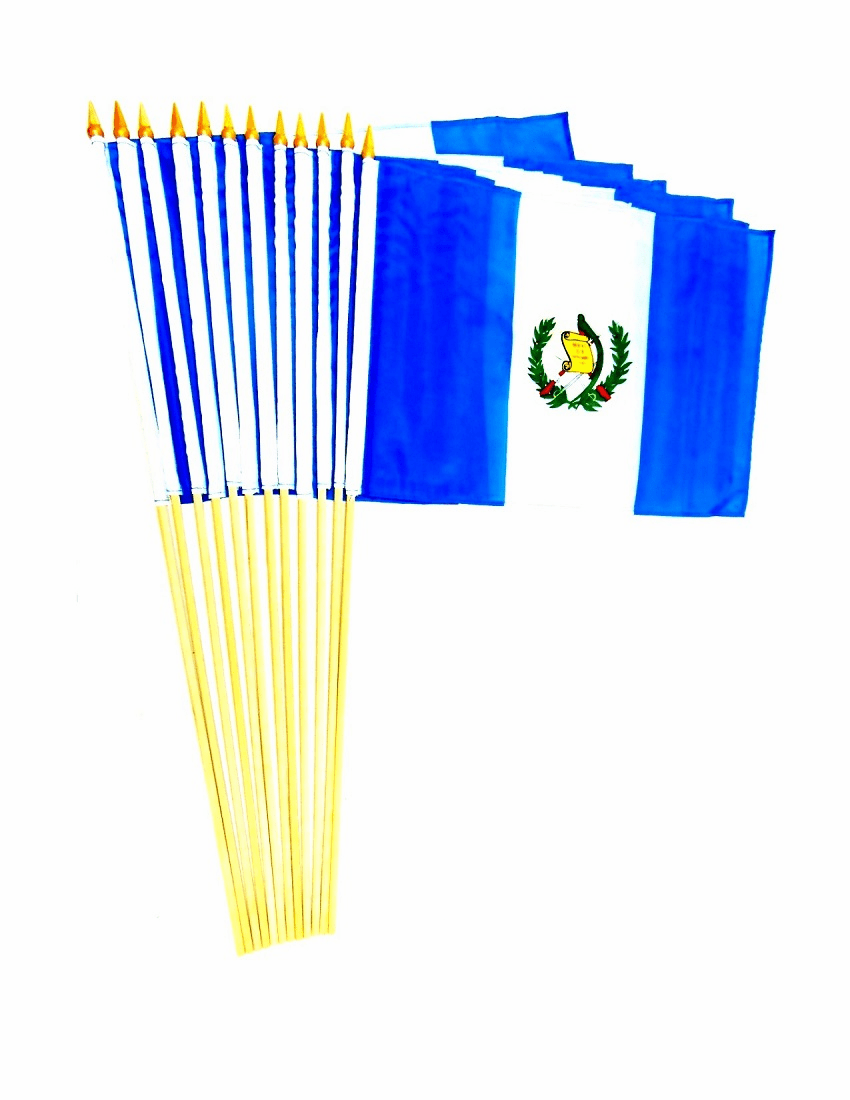 Guatemala 12" x 18" Stick Flags