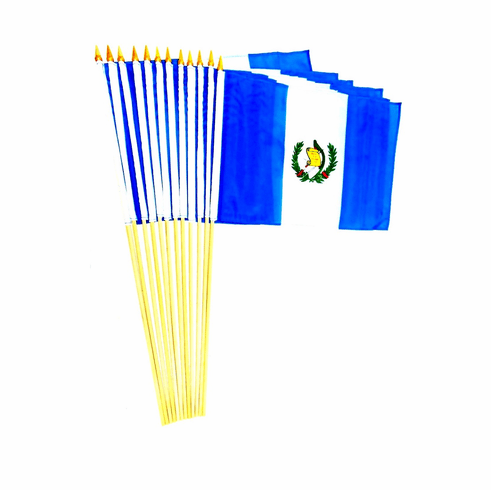 Guatemala 12" x 18" Stick Flags