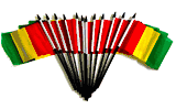 Guinea Polyester Table Flags - 12 Per Pack