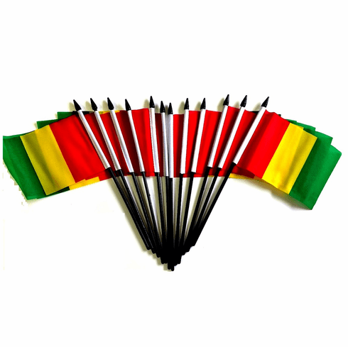 Guinea Polyester Table Flags - 12 Per Pack