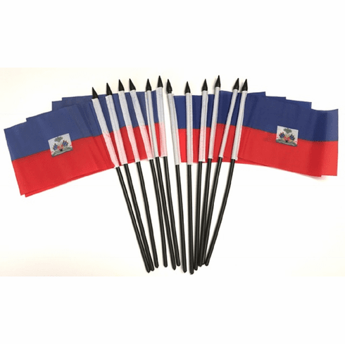 Haiti Polyester Table Flag - 12 per pack