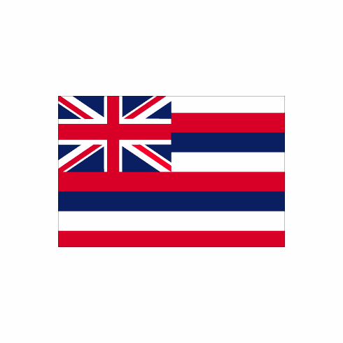 Hawaii Polyester Flag - 3 X 5