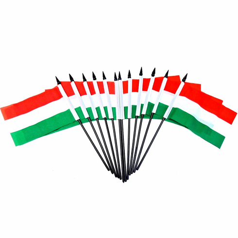 Hungary Table Flags - 12 Per Pack