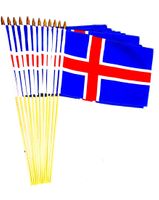 Iceland 12" x 18" Stick Flags