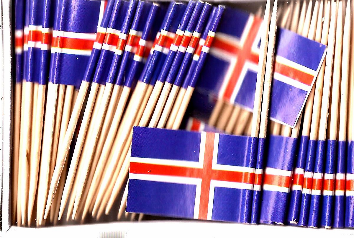 Iceland Flag Toothpicks