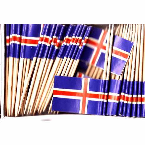 Iceland Flag Toothpicks