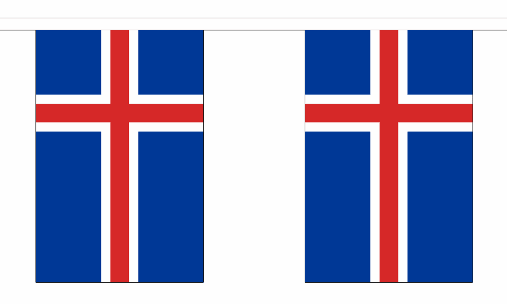 Iceland String Flag Bunting