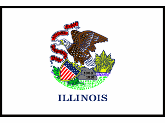 Illinois Polyester Flag - 3 X 5