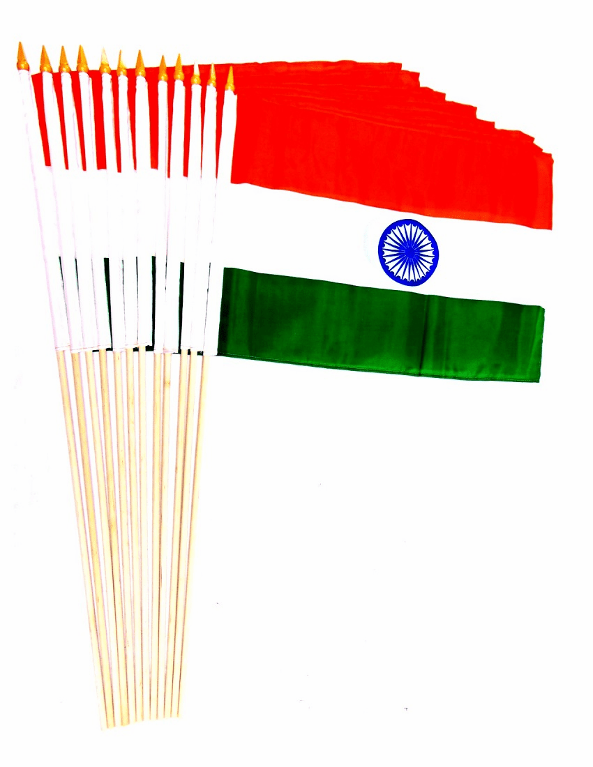 India 12" x 18" Stick Flags