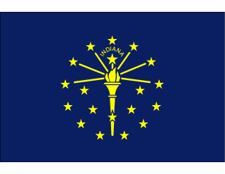 Indiana Polyester Flag - 3 X 5