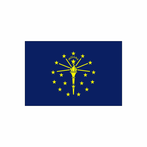 Indiana Polyester Flag - 3 X 5