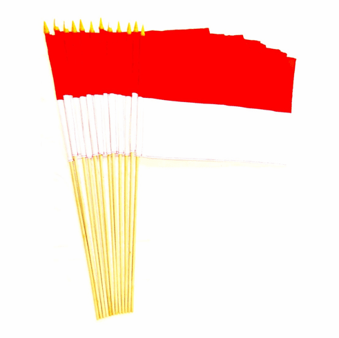 Indonesia 12'x18" Stick Flags