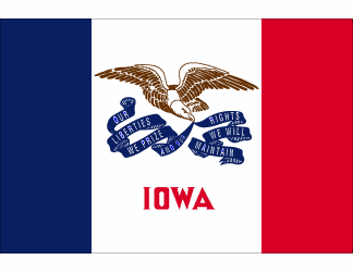 Iowa Polyester Flag - 3 X 5