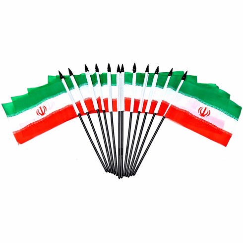Iran Polyester Table Flag - 12 pack