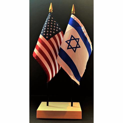Israel and US Flag Desk Set