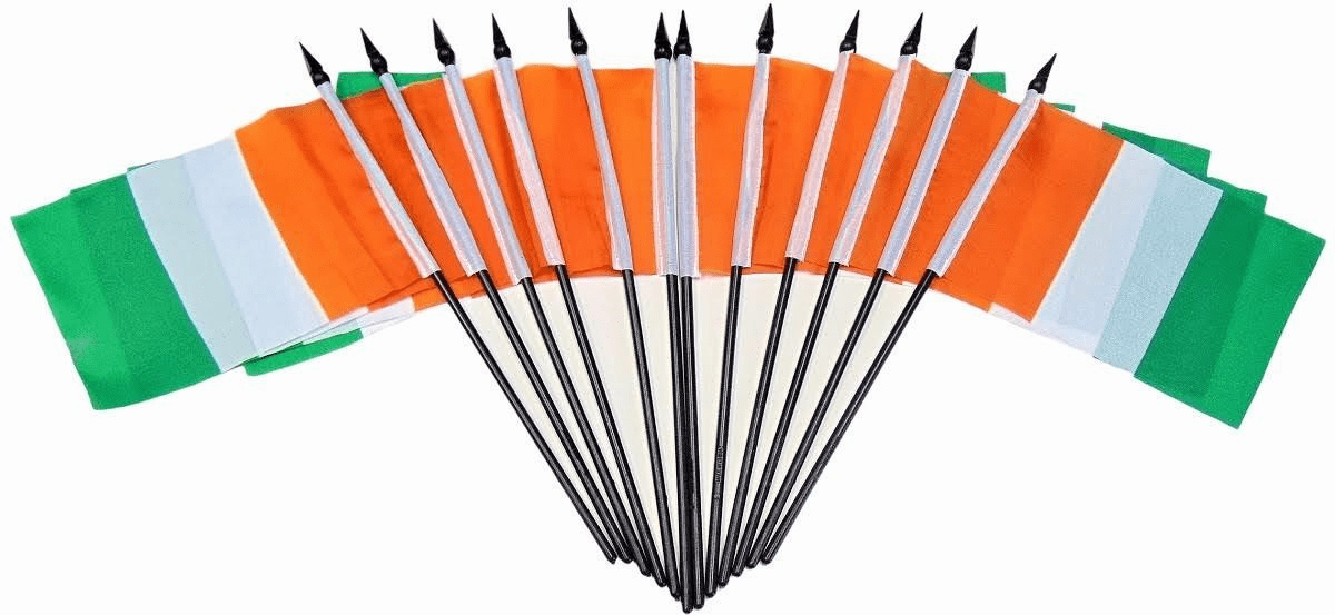 Ivory Coast (Cote D'Ivoire) Polyester Table Flags - 12 per pack