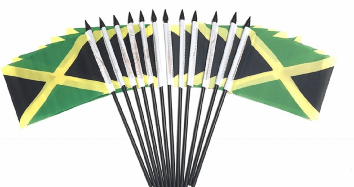 Jamaica Polyester Table Flags - 12 per pack