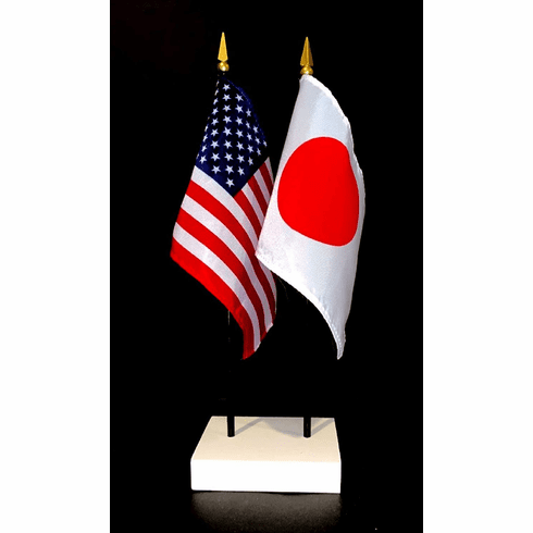 Japan and US Flag Desk Set
