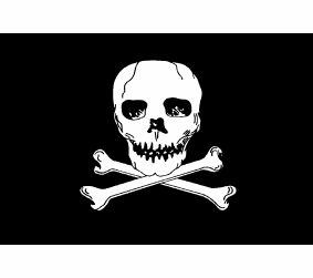 Jolly Roger Polyester Flag - 3'x5'