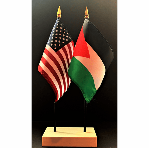 Jordan and US Flag Desk Set