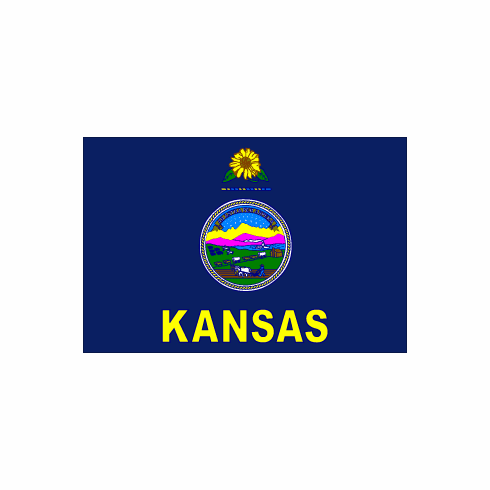 Kansas Polyester Flag - 3 X 5