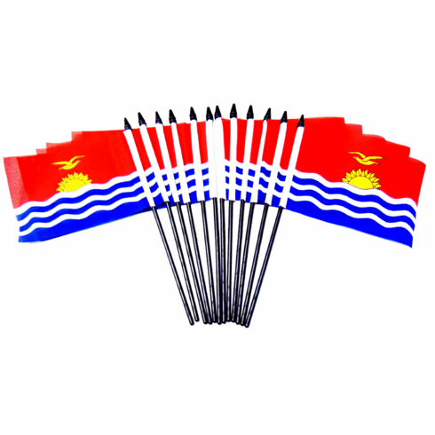 Kiribati Polyester Table Flags - 12 Per Pack