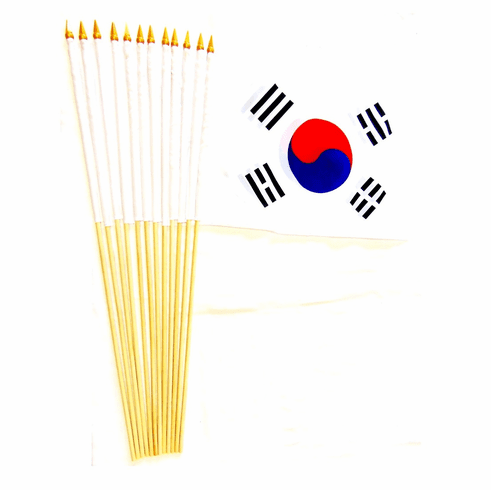 Korea, South 12" x 18" Stick Flags