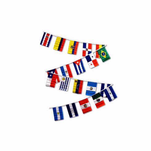 Latin American Flag Streamers - 30'