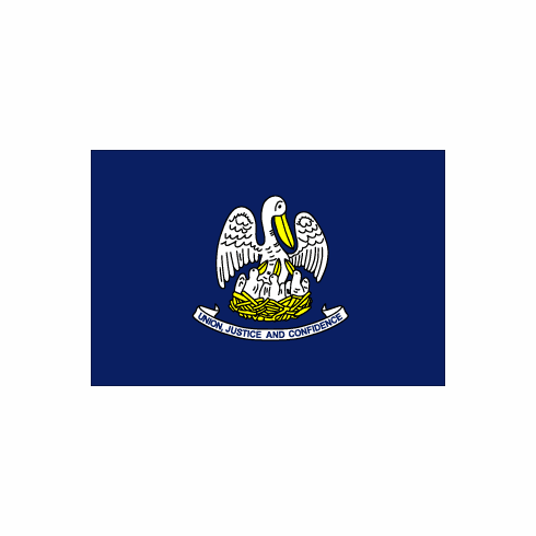 Louisiana Polyester Flag - 3 X 5