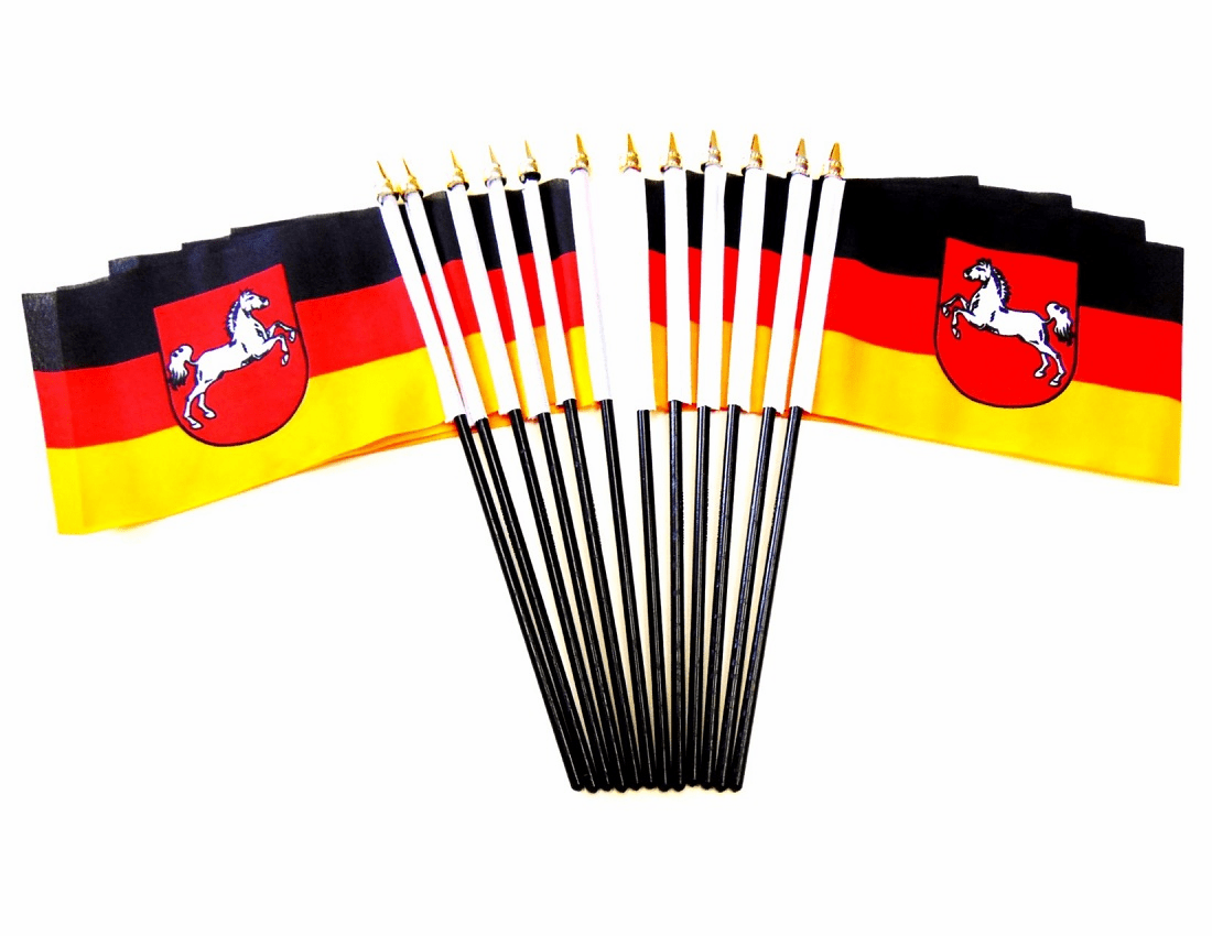 Lower Saxony Polyester Table Flag - 12 per pack