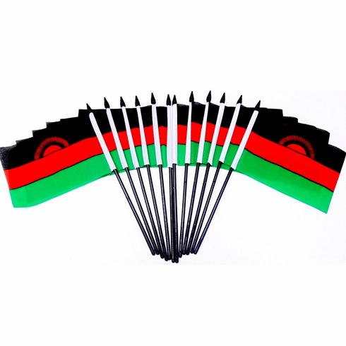 Malawi Polyester Table Flags - 12 Per Pack