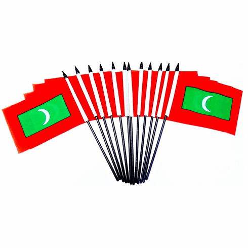 Maldives Polyester Table Flags - 12 Per Pack